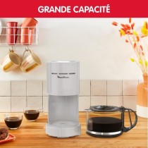 MOULINEX Simpleo Cafetiere filtre 1.1 L, 12 tasses, Porte-filtre pivot