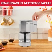 MOULINEX Simpleo Cafetiere filtre 1.1 L, 12 tasses, Porte-filtre pivot