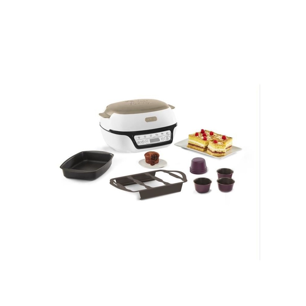 TEFAL Machine a gâteaux intelligente, 5 programmes précis, Moule ant