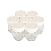 MOULINEX Lot de 7 pots en verre pour yaourtiere Yogurta Timer, Compati