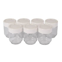 MOULINEX Lot de 7 pots en verre pour yaourtiere Yogurta Timer, Compati