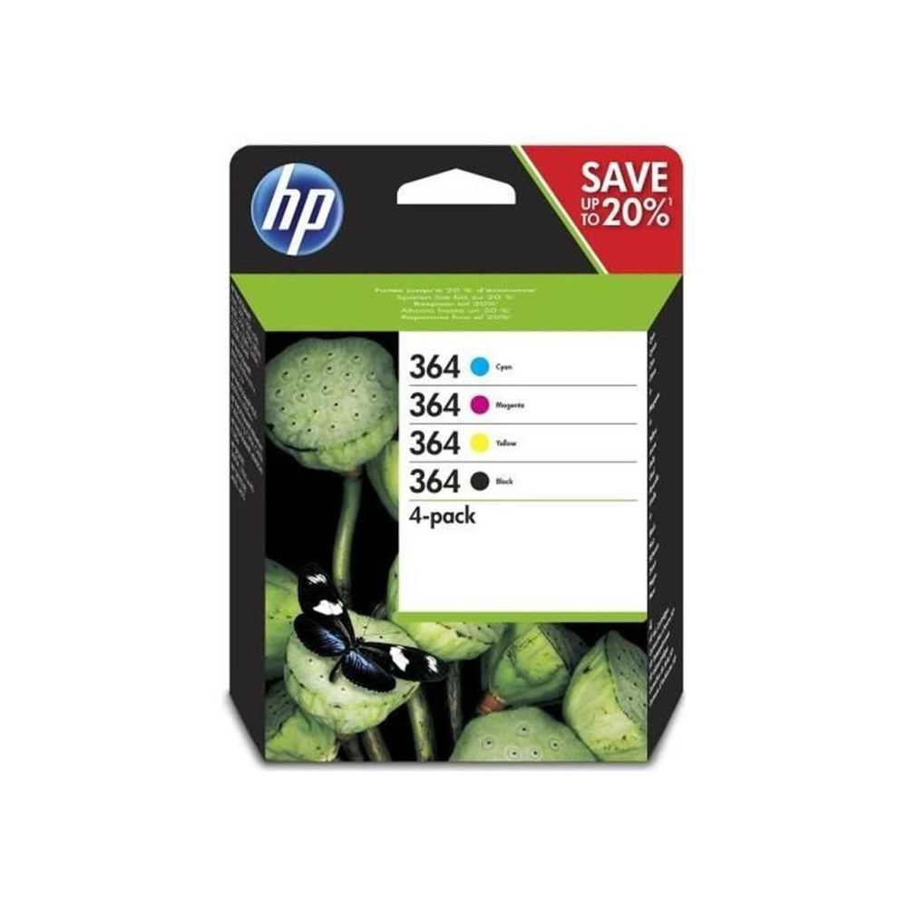 HP 364 Pack de 4 cartouches d'encre noire, cyan, jaune et magenta auth