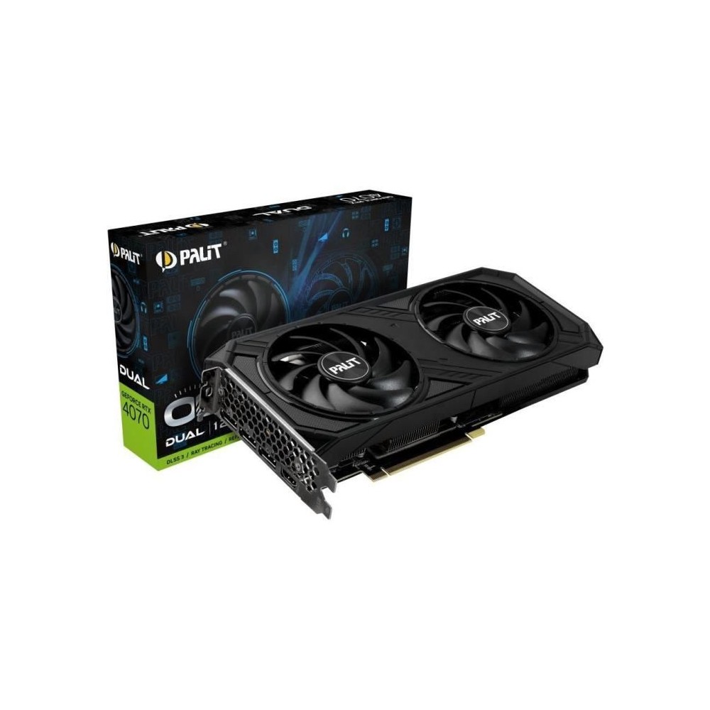 PALIT - Nvidia - Carte Graphique - GeForce RTX 4070 Dual OC - 12Go