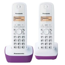 Panasonic KX-TG1612FRF | Téléphone Duo sans fil DECT sans répondeur, Pourpre