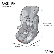 NANIA Siege auto isofix RACE I FIX, Groupe 1/2/3, de 3 a 10 ans, 9-36