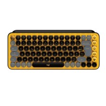 Clavier - Sans fil - Logitech - Pop Keys - Mécanique - Touche Emoji - AZERTY - Jaune