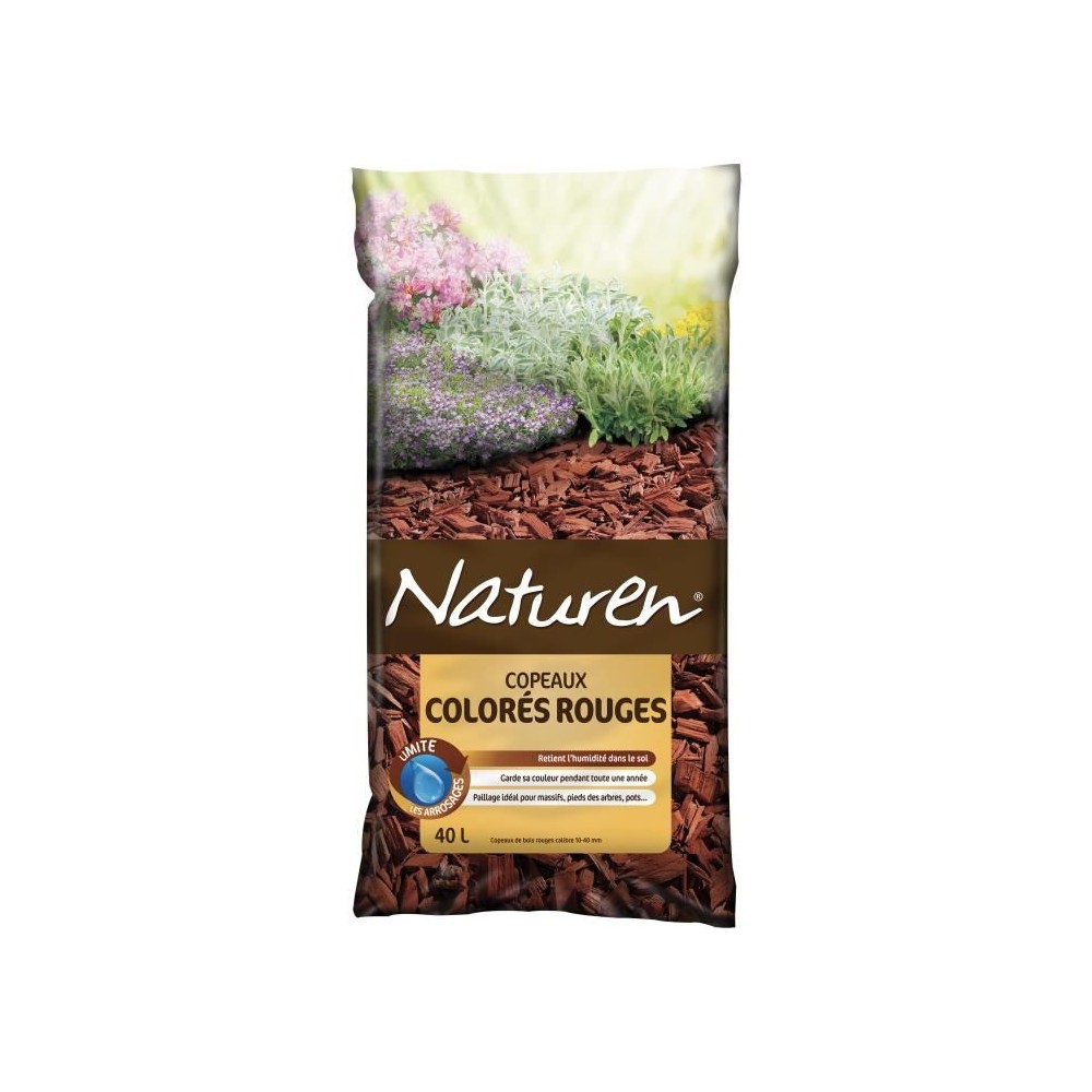 NATUREN Copeaux Colorés Rouges - 40L