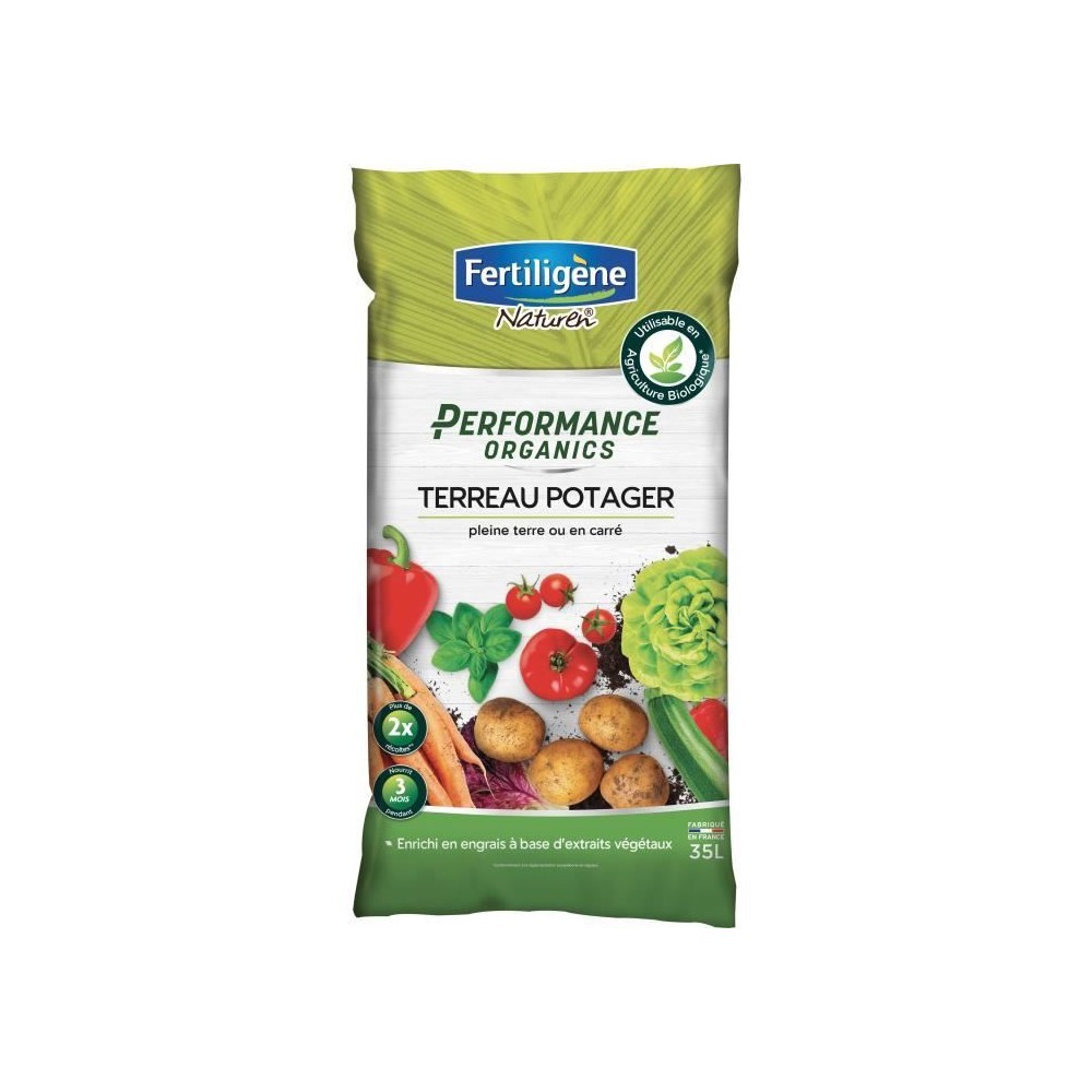 FERTILIGENE Terreau Performance Organics Potager - 35 L