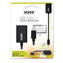 PORTDESIGNS Convertisseur USB Type C vers VGA - Compatible Windows / Mac OS X / Linux - Câble 15cm