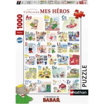 Puzzle 1000 pieces L'abécédaire de Babar - Adultes et enfants des 12