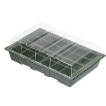 Mini serre de culture - NATURE - Lot de 4 terrines en plastique souple