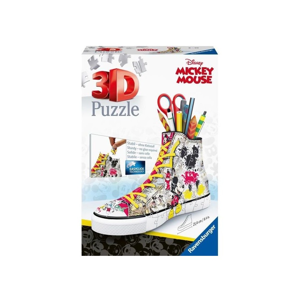 Pot a crayon puzzle 3D Sneaker Disney Mickey Mouse - Ravensburger - Multicolore