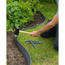 Piquets pour bordures de jardin - NATURE - Ancres en polypropylene gri