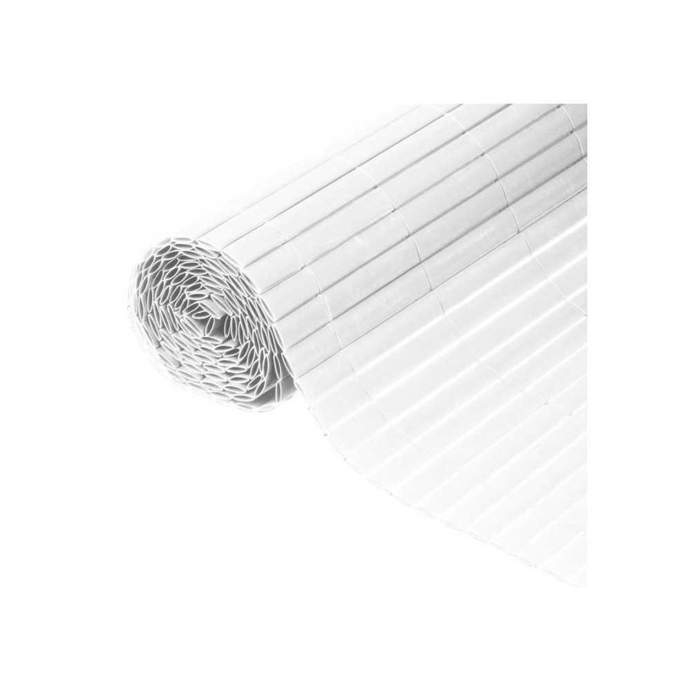 Canisse double face PVC blanc - NATURE - 1 x 3 m - 100% occultant - 15