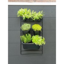 Jardiniere murale - Kit support mural + 3 pots (0,9L) + 2 pots (2,5L)