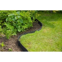 Bordure de jardin - NATURE - Noir - PE recyclé, épaisseur 3 mm - H7,