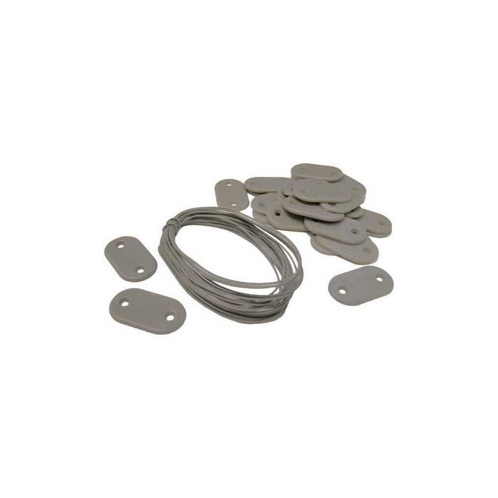 Kit de fixation pour clôture de jardin - NATURE - 27 pcs - Gris