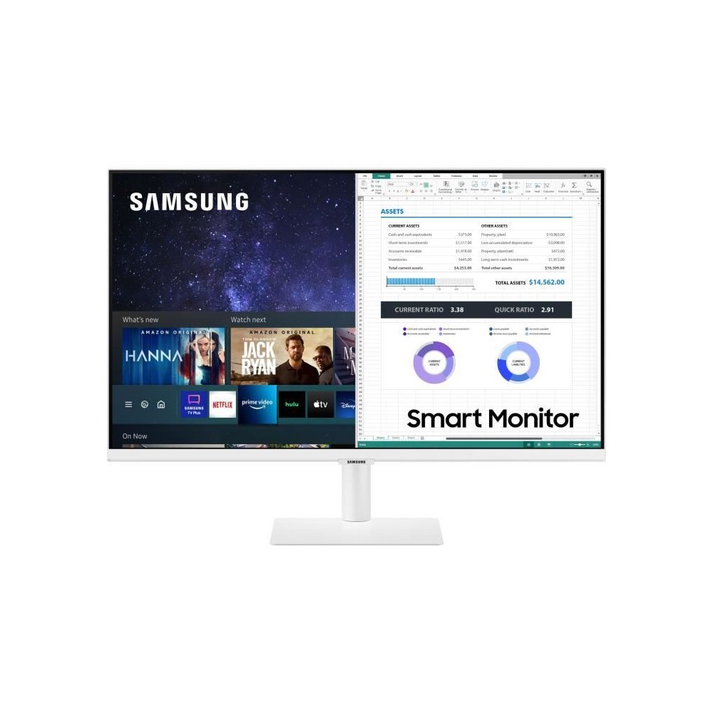 Ecran PC - SAMSUNG - Smart Monitor M5 - CM500 - 27 FHD 1920x1080 - 60Hz - VA - 4ms - Noir - HDMI + Télécommande