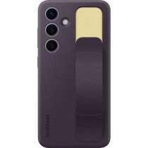 Coque et étui téléphone mobile Samsung Coque silicone avec laniere pour Galaxy S24 Violet Foncé