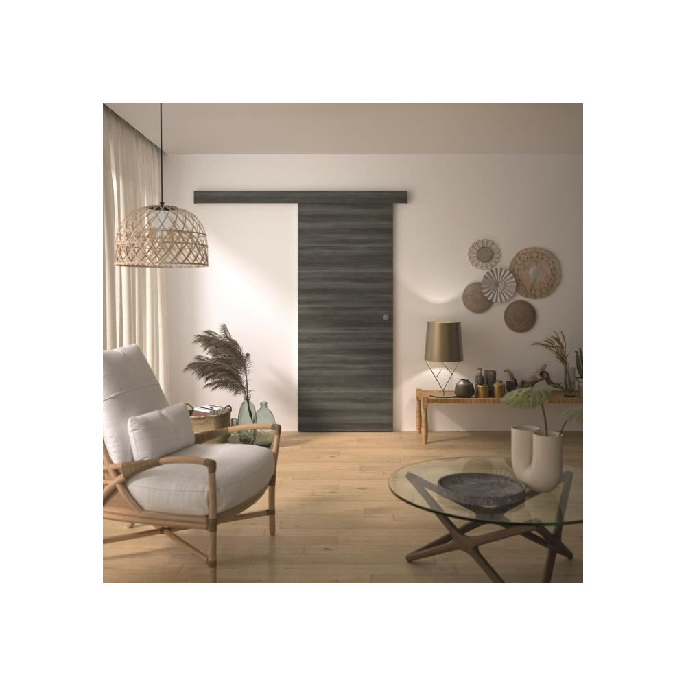 Kit Porte Coulissante - OPTIMUM - MILANO2 - H 204 x 83 x 3,6 cm, MDF,