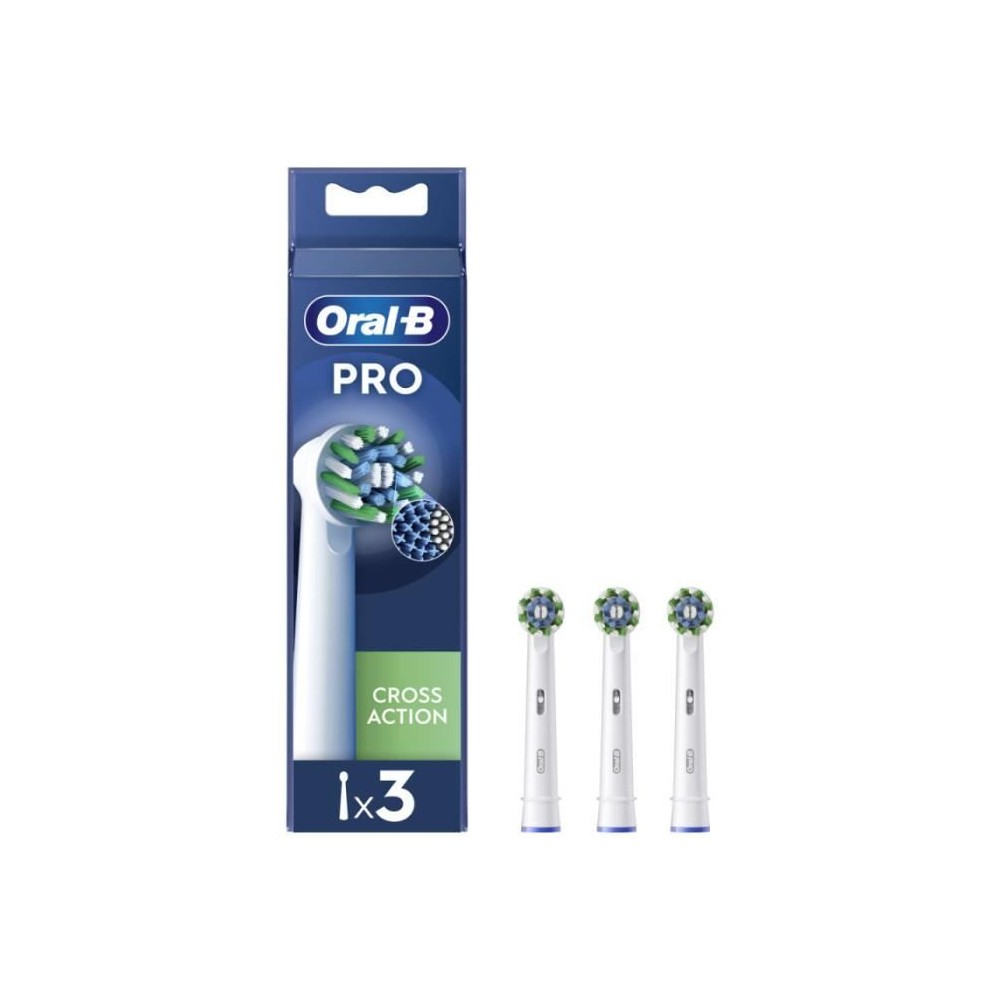 Oral-B Pro Cross Action Brossettes Pour Brosse a Dents, Pack De 3 Unit