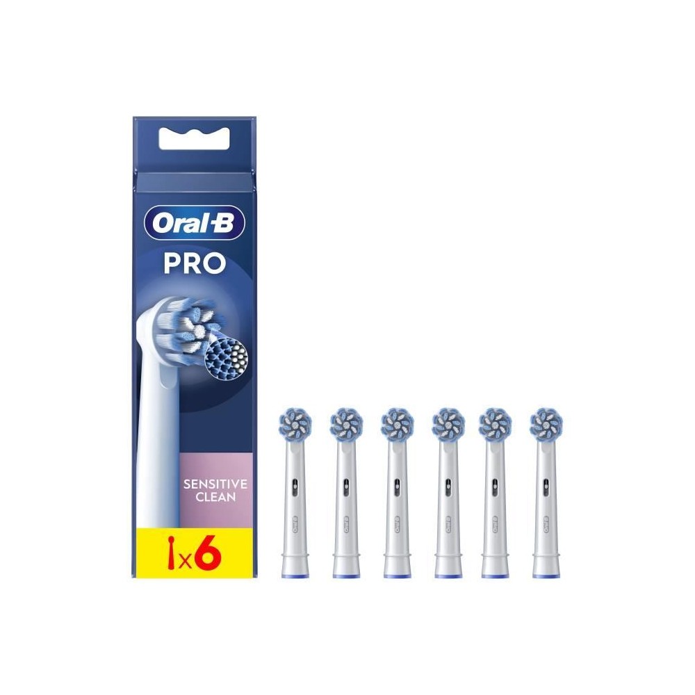 Brossette ORAL-B - Pack de 6 brossettes - Sensitive Clean - Pour bross