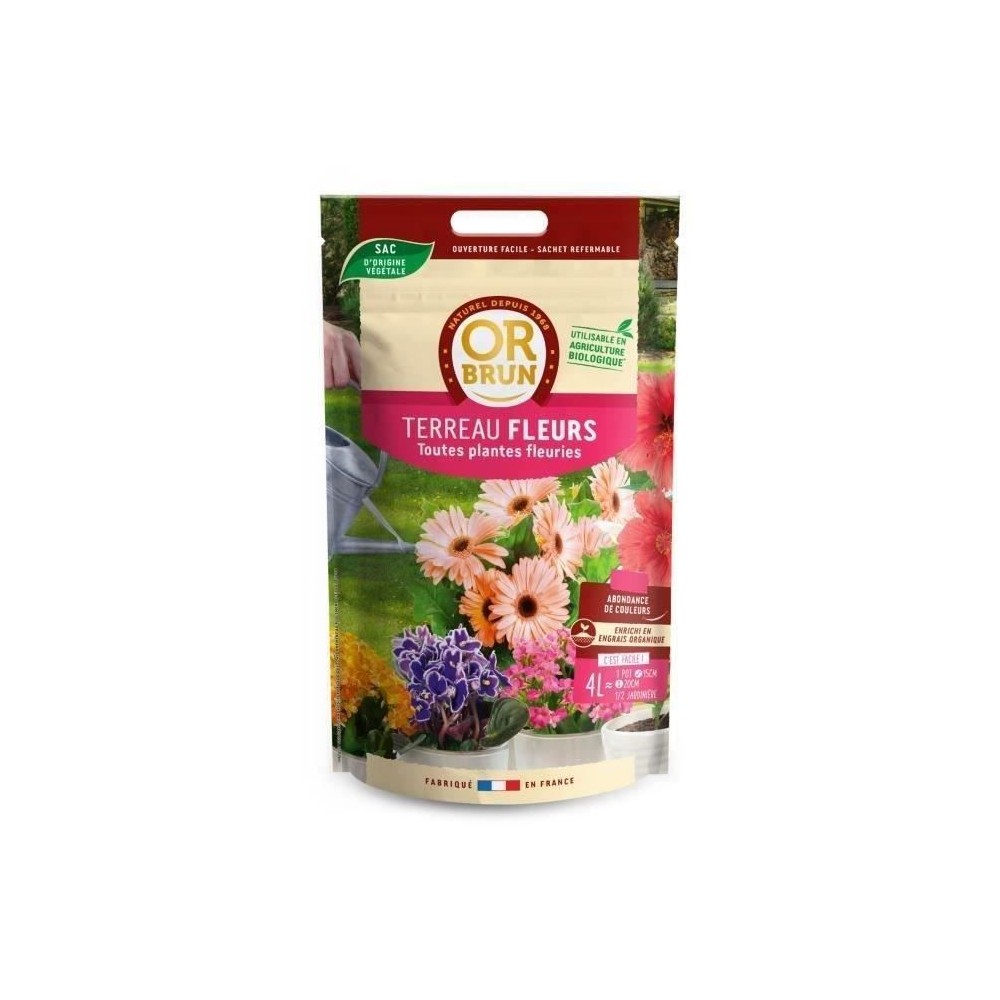 OR BRUN Terreau fleurs 4l