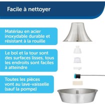 Fontaine pour Animaux - PETSAFE - SEASIDE - Inoxydable - 1,8 L - Silen