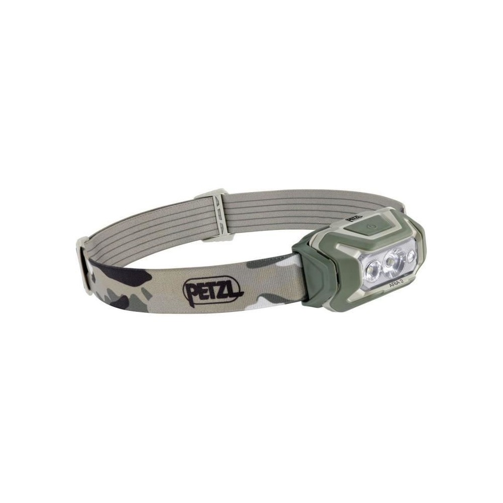 Lampe frontale étanche PETZL ARIA 2 450 lumens 3 piles incluses Camo