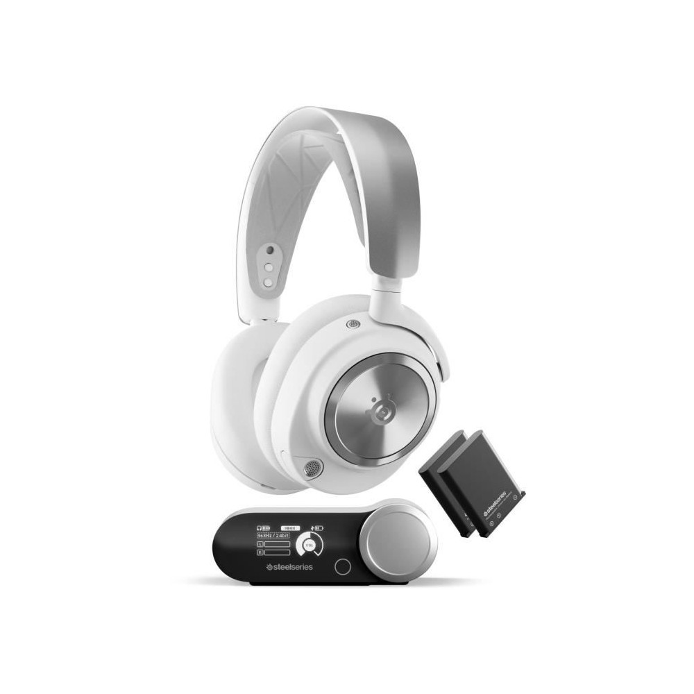 Casque-Micro gaming sans fil - STEELSERIES - Arctis Nova Pro - Blanc