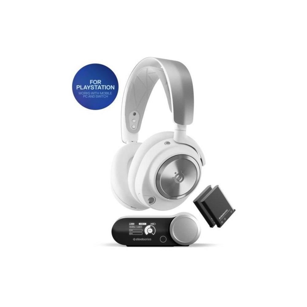 Casque Gaming Sans fil - STEELSERIES - Arctis Nova Pro P - Blanc