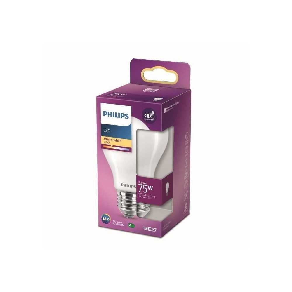 Philips Ampoule LED Equivalent 75W E27 Blanc chaud Non Dimmable