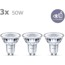 Ampoules LED GU10 Philips - Pack de 3 - 50W - Blanc chaud - Éclairage