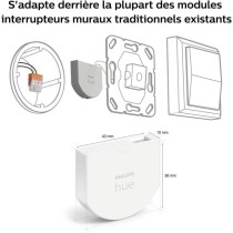 Philips Hue Module d'interrupteur mural, Pack de 2, Blanc, fonctionne