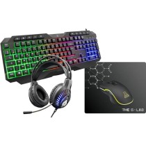 Pack Gamer 4 en 1 - The G-Lab - COMBO PLUTONIUM - Souris Filaire - Clavier Filaire - Casque Filaire - Tapis de Souris