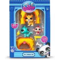 BANDAI - Littlest Pet Shop - Pack Tiki Jungle - 3 animaux et accessoir