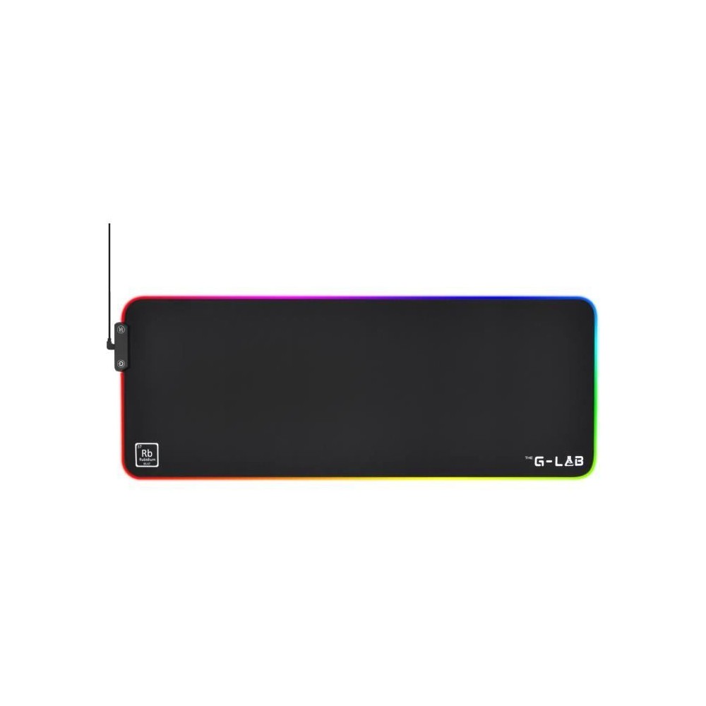 Tapis de Souris - XXL - The G-Lab - PAD RUBIDIUM - RGB USB - 800x300x3mm - Noir