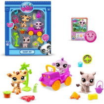 BANDAI - Littlest Pet Shop - Pack Safari - 3 animaux et accessoires -