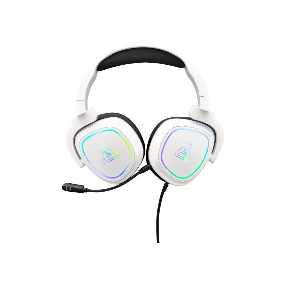 Casque Gamer Filaire - The G-Lab - KORP RADIUM - Microphone - RGB - Blanc