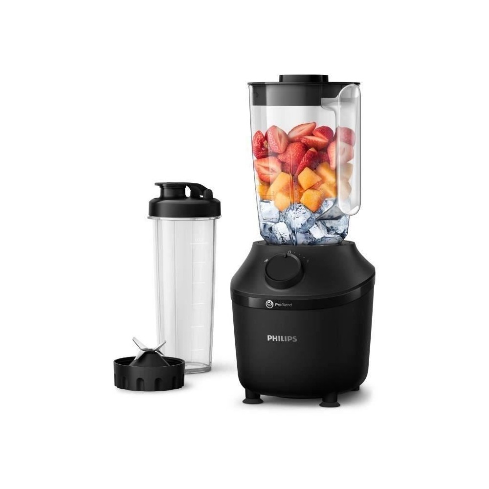 PHILIPS Blender Daily HR2041/41, 450W, 4 lames ProBlend 4, Bol plastiq