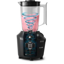 PHILIPS Blender Daily HR2041/41, 450W, 4 lames ProBlend 4, Bol plastiq