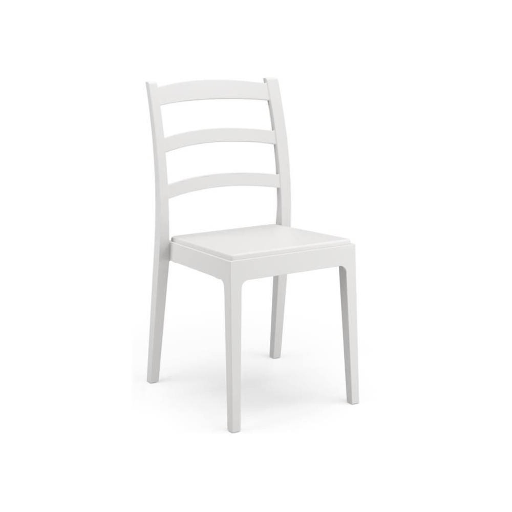 Lot de 4 chaises - ARETA - REA - 51 x 46 x H88 cm - Blanc