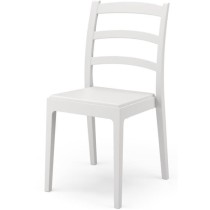 Lot de 4 chaises - ARETA - REA - 51 x 46 x H88 cm - Blanc