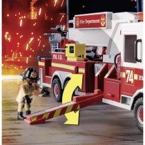 PLAYMOBIL 70935 Camion de pompiers avec échelle, City Action, Les pom