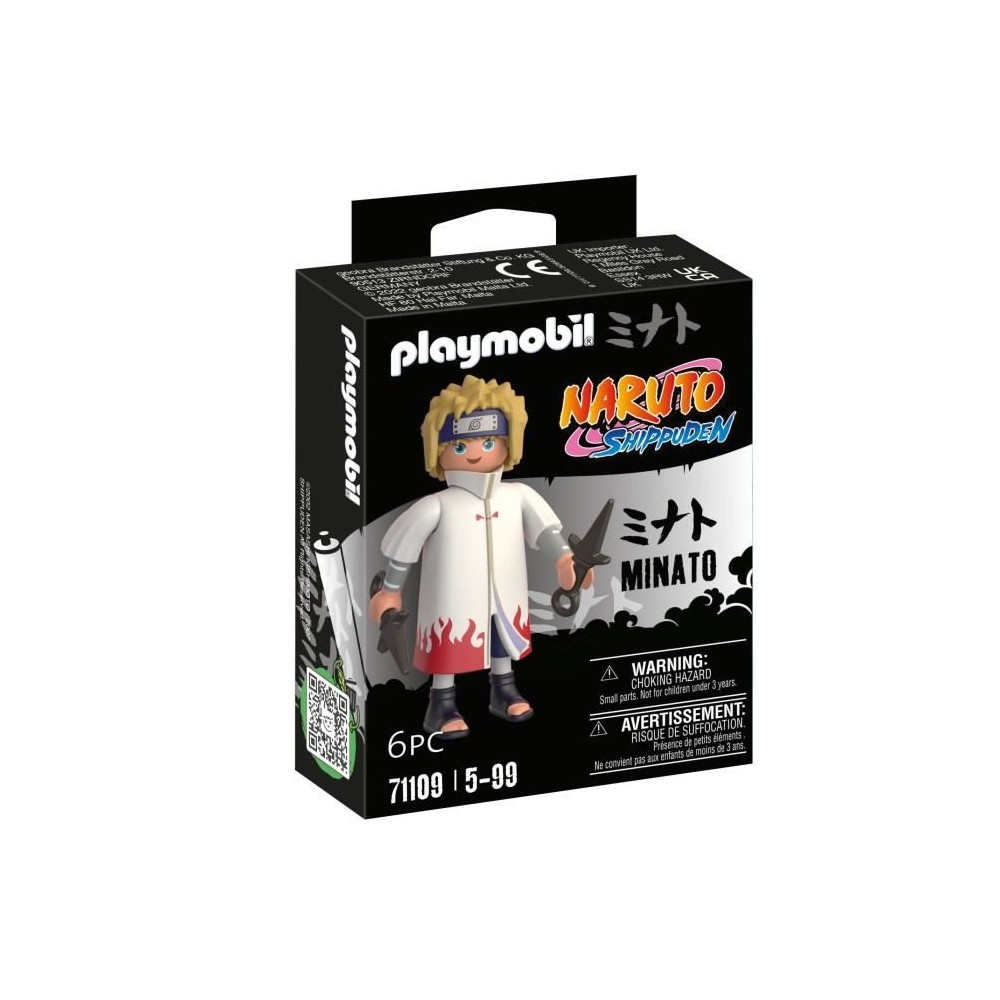 PLAYMOBIL 71109 Minato Figurine, Naruto Shippuden, Ninja du manga avec