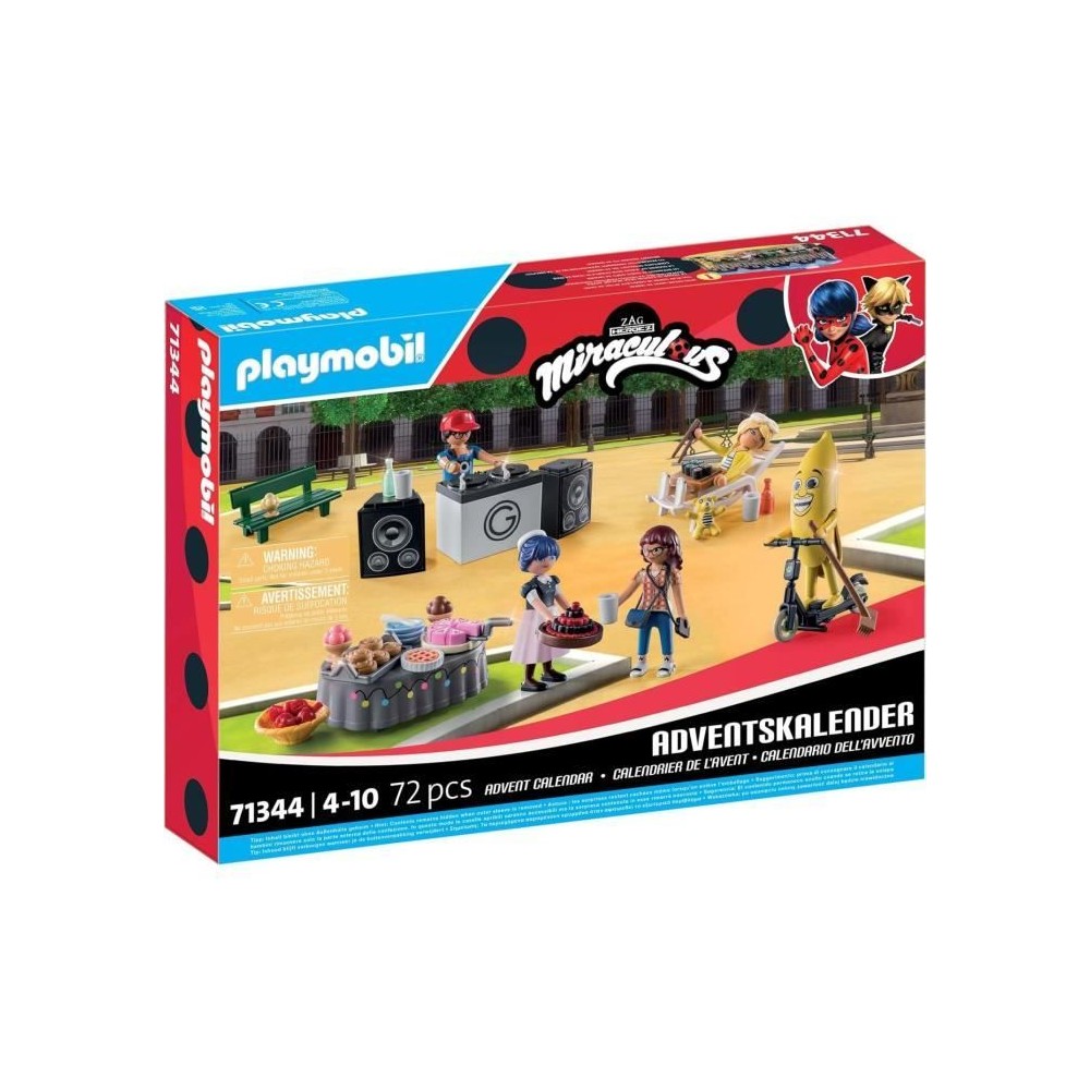 PLAYMOBIL 71344 Calendrier de l'Avent Miraculous, 24 surprises, 72 pie