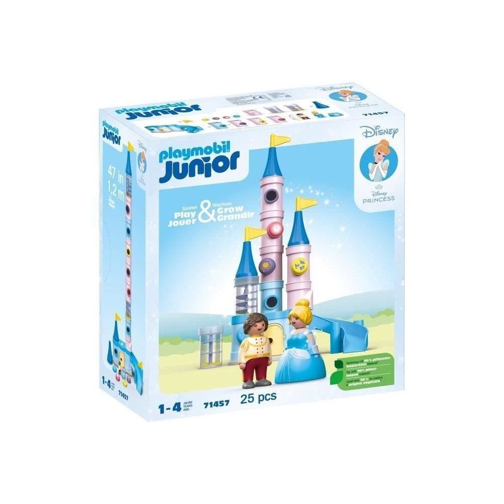 PLAYMOBIL Junior 71457 Cendrillon et Château, Disney, Des 12 mois