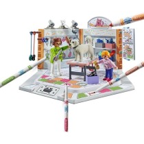 PLAYMOBIL Color 71514 Salon de toilettage, Crayons Crayola pour dessin