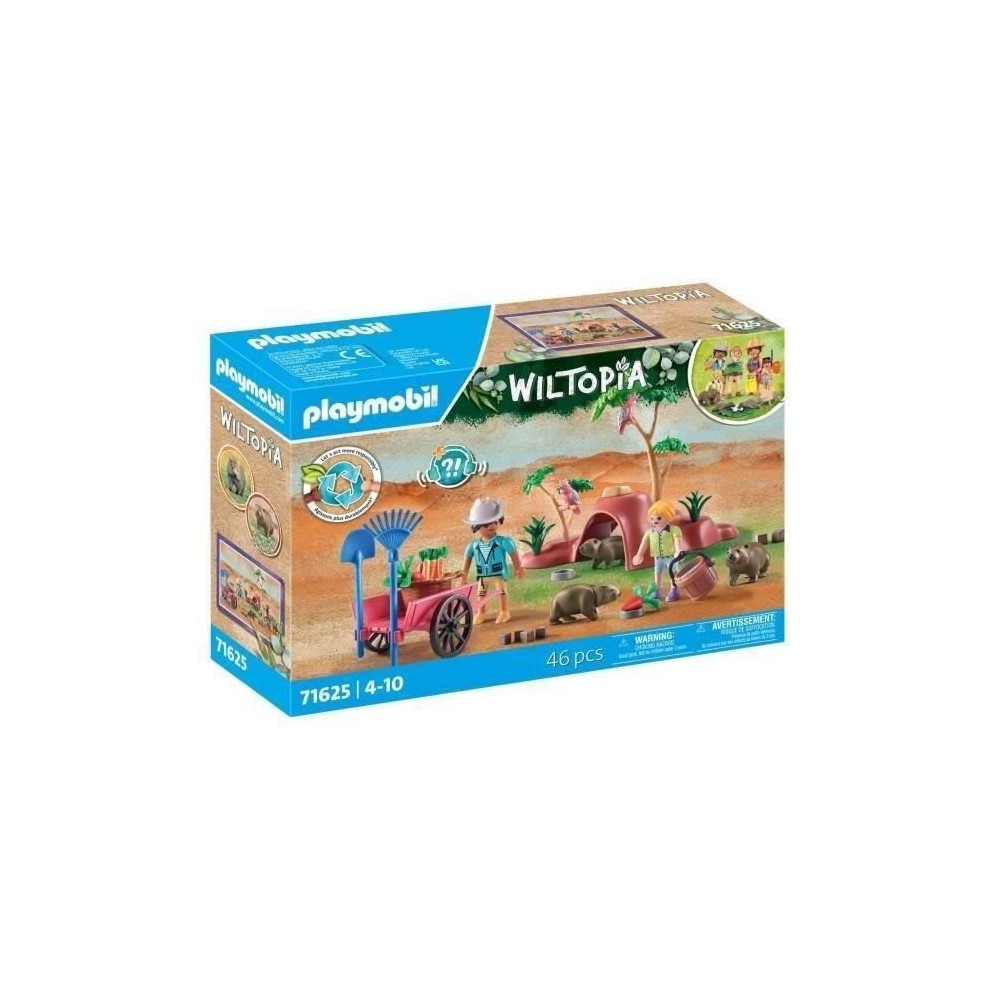 PLAYMOBIL 71625 Terriers de wombats, Wiltopia, 47 pieces, Des 4 ans