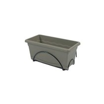 PLASTIKEN Jardiniere 40x20 Cm + Plateau + Support balcon Collection TE